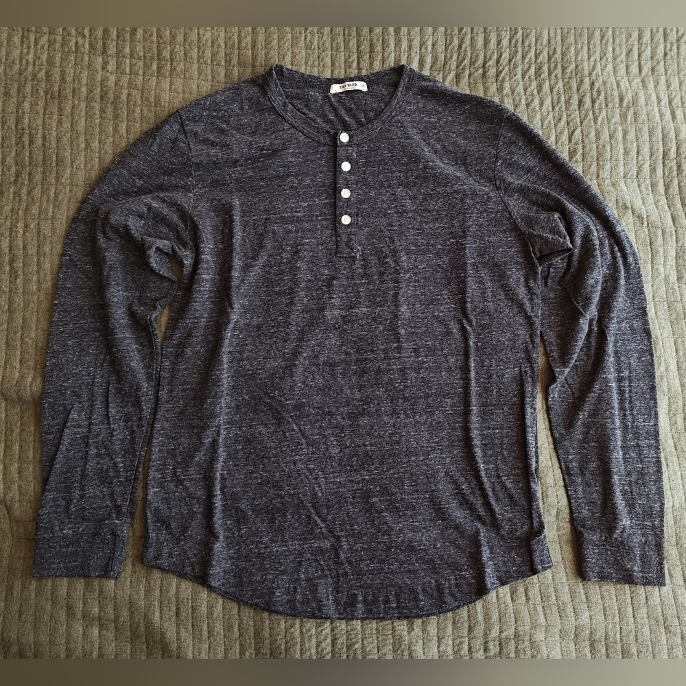 Buck Mason Curved Hem Henley